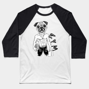 GYM COOL PUG DOG Baseball T-Shirt